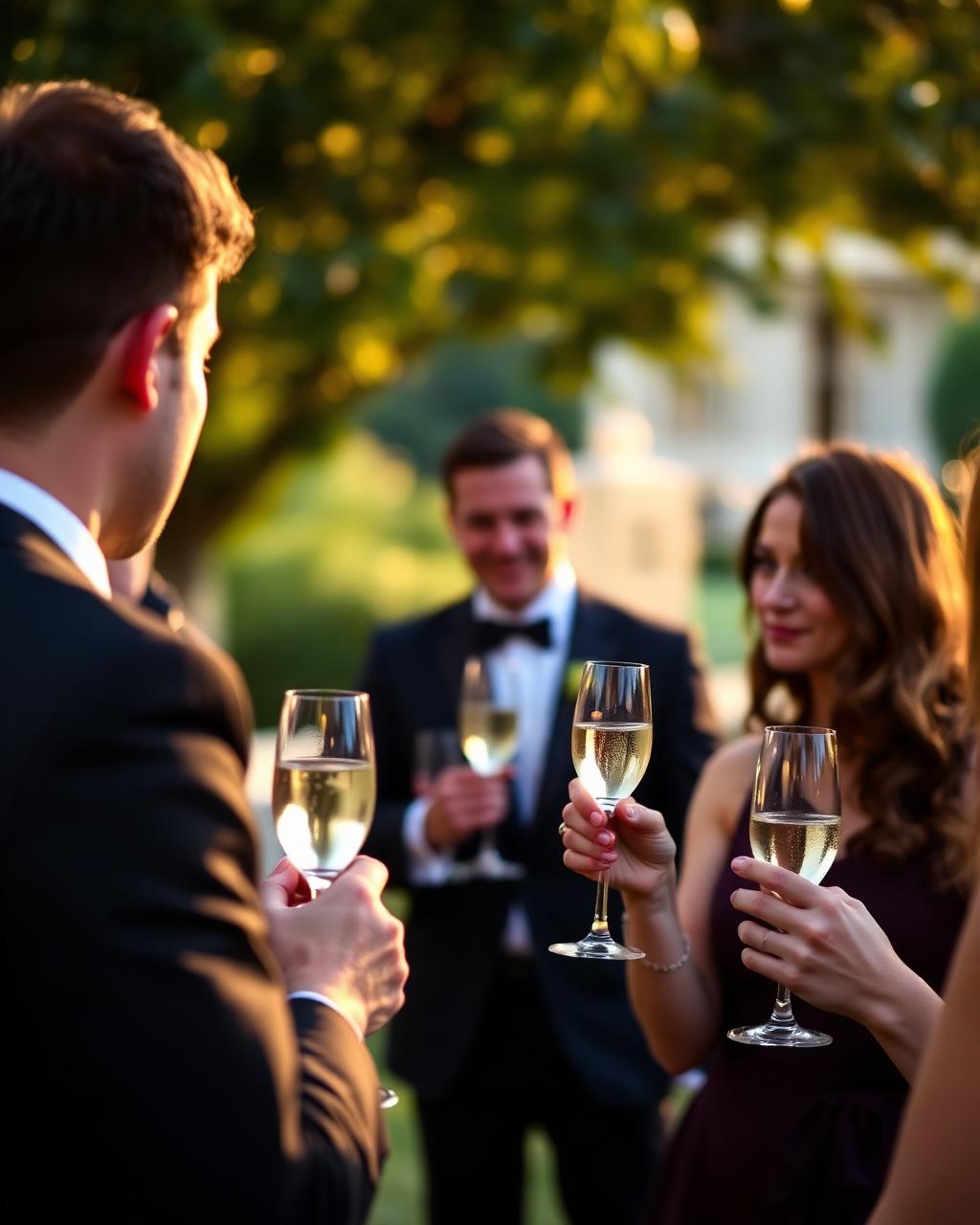 Cocktail de mariage en extérieur à Bordeaux